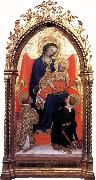 Giovanni di Francesco Madonna Enthroned with St Lawrence and St Julian oil on canvas